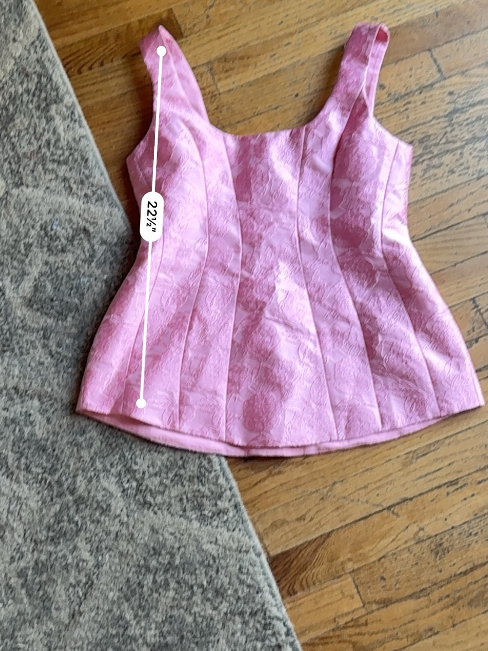 Amanda Uprichard Empire Top in Light Pink sz: Large - Picture 6 of 6